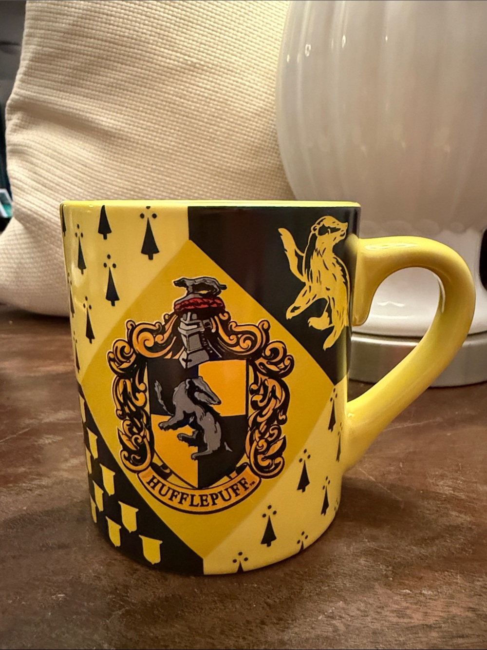 Warner Bros. Hufflepuff Yellow and Black Ceramic Mug